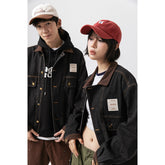 Unisex Jacket Denim Coat Autumn Retro Loose Design Jacket